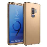 Husa 360° Full - Samsung Galaxy S9 Plus - Auriu - (fata+spate+folie)