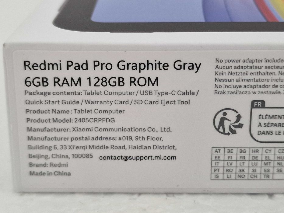 Tableta Xiaomi Redmi Pad Pro, 12.1", 6G RAM, 128GB, Graphite Gray