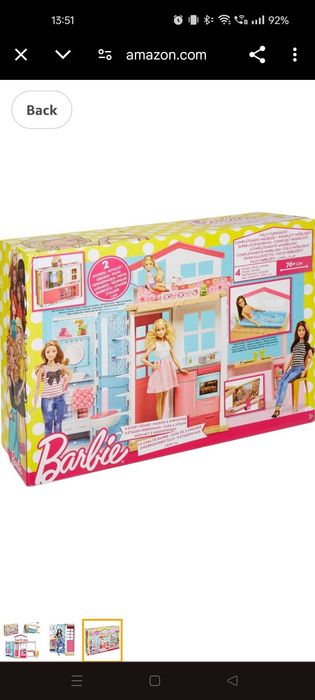 Casa Barbie cu 2 etaje portabila