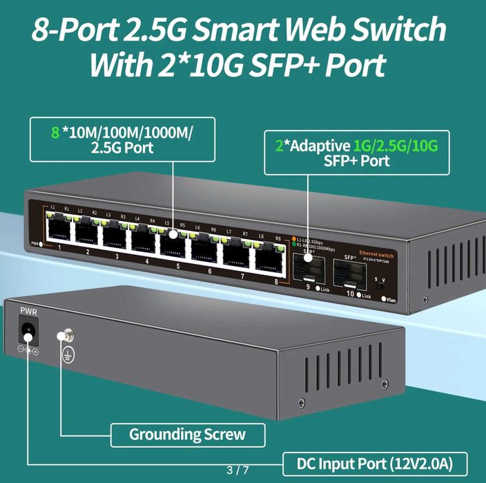 Switch Коммутатор 2.5G 10G SFP+