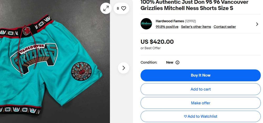 Оригинални шорти на Memphis Grizzlies - 1995/96