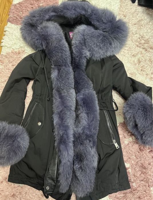 Geaca dama parka cu blana naturala