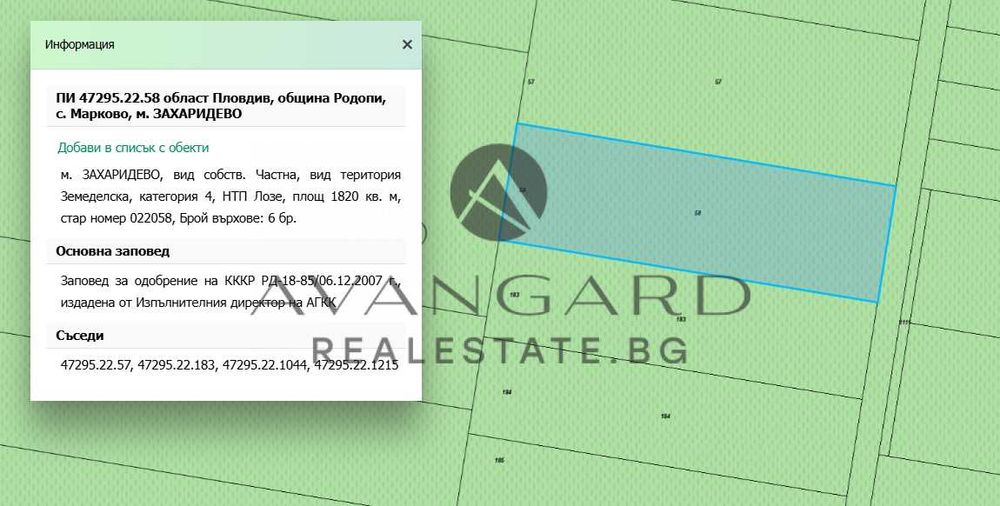 оф.24266 Парцел между Марково и Белащица