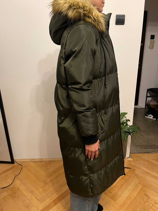 Geaca Iarna cu Gluga, Verde oliv, Marca Brave Soul, Marimea M