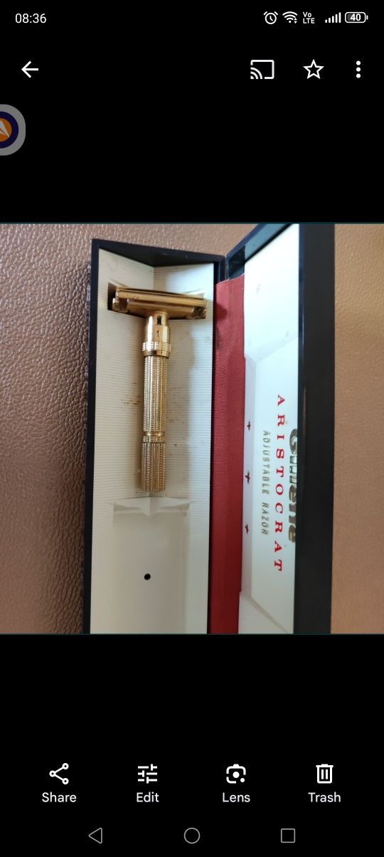 Aparat de ras Gillette Aristocrat Adjustable M3 1967  original În cute