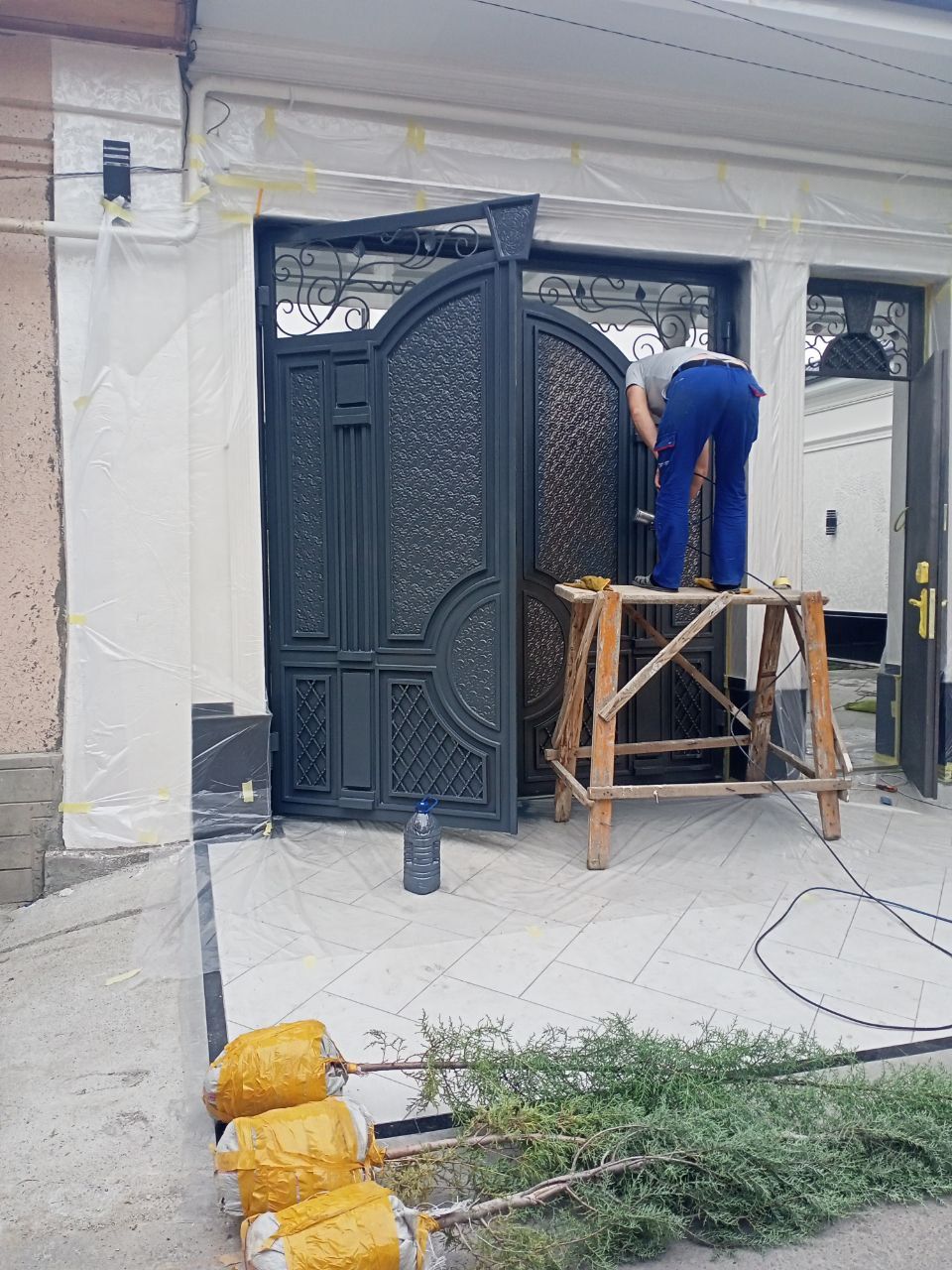 Darvoza boyash дарвоза буяш решётка  kraska qilamiz Perila