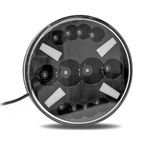 Халоген диоден кръгъл 18 см , 12 LED диода+NEON дневни светлини,12-24V