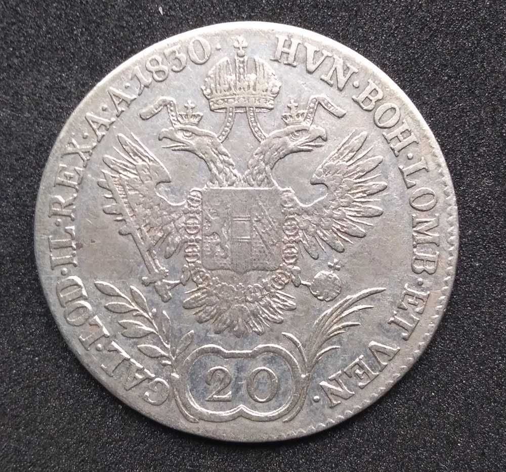 Monedă argint 20 Kreuzer 1830 E