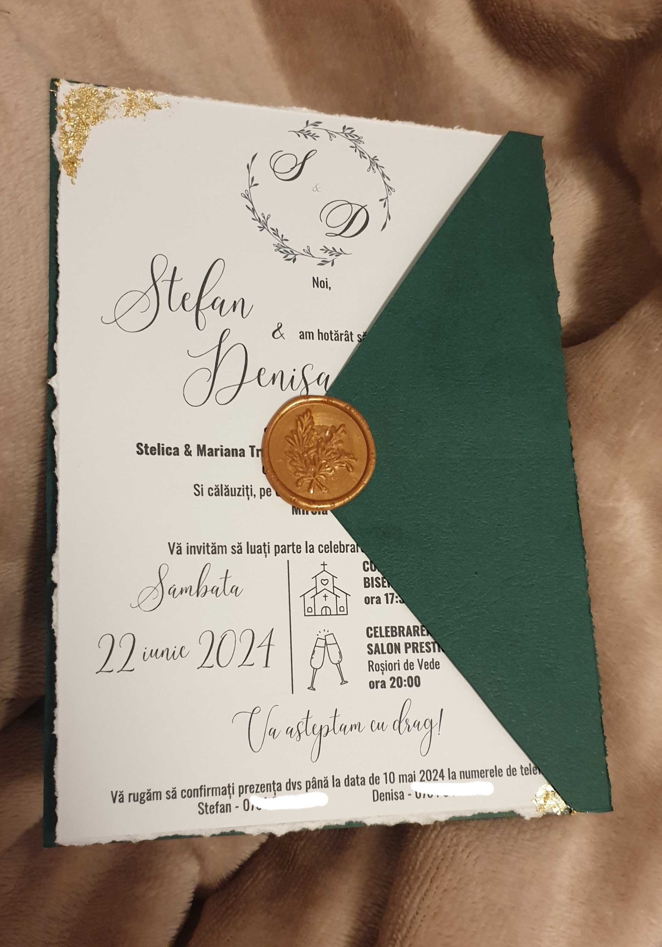 Invitatii nunta, botez, plicuri dar personalizate, meniuri, flyere