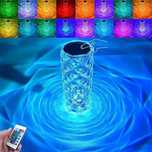 Lampa led Efect Cristal, Lumini RGB, cu Telecomanda și Control Tactil
