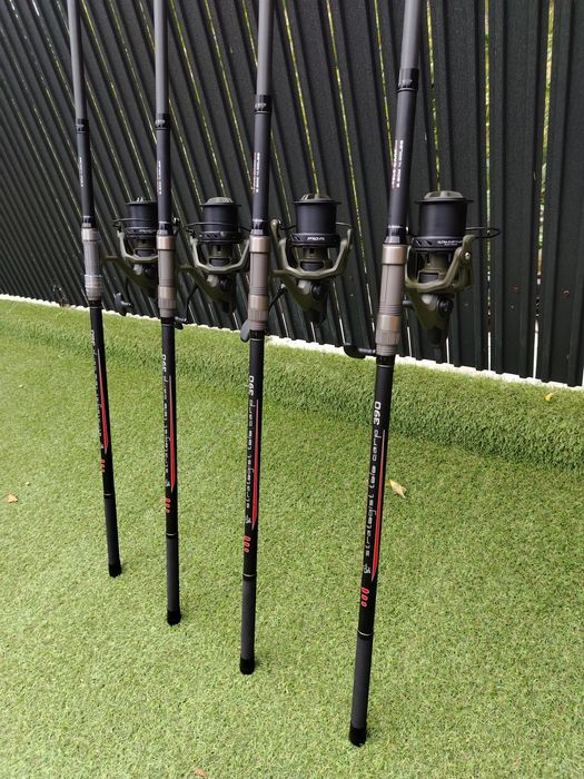 Set 4 lansete FL Strategist Tele Carp 3.9m + 4 Ultra Carp Flx 14000