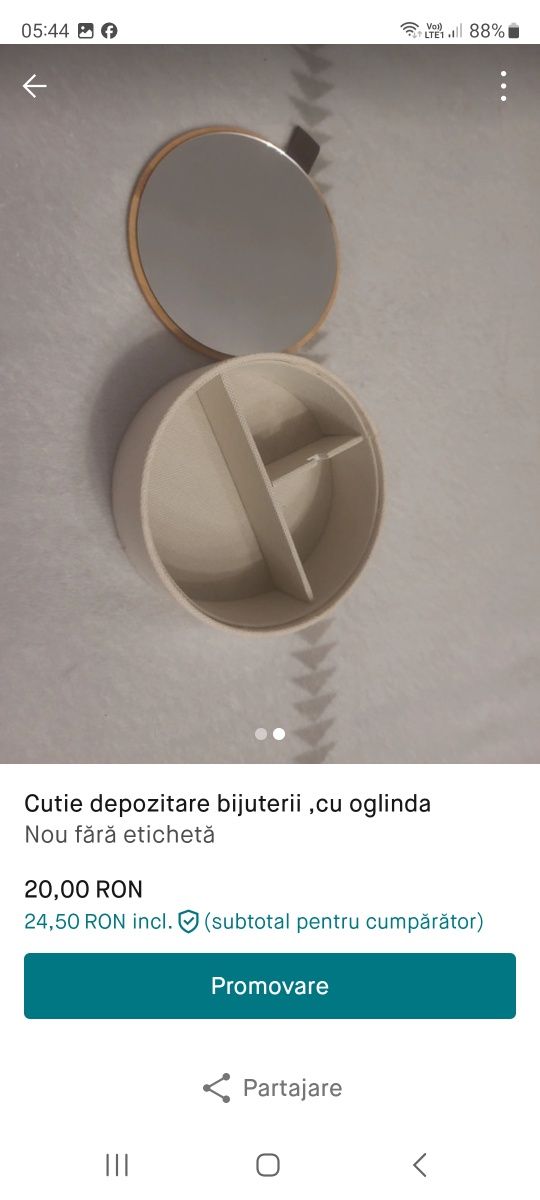 Cutie organizatoare bijuterii, noua