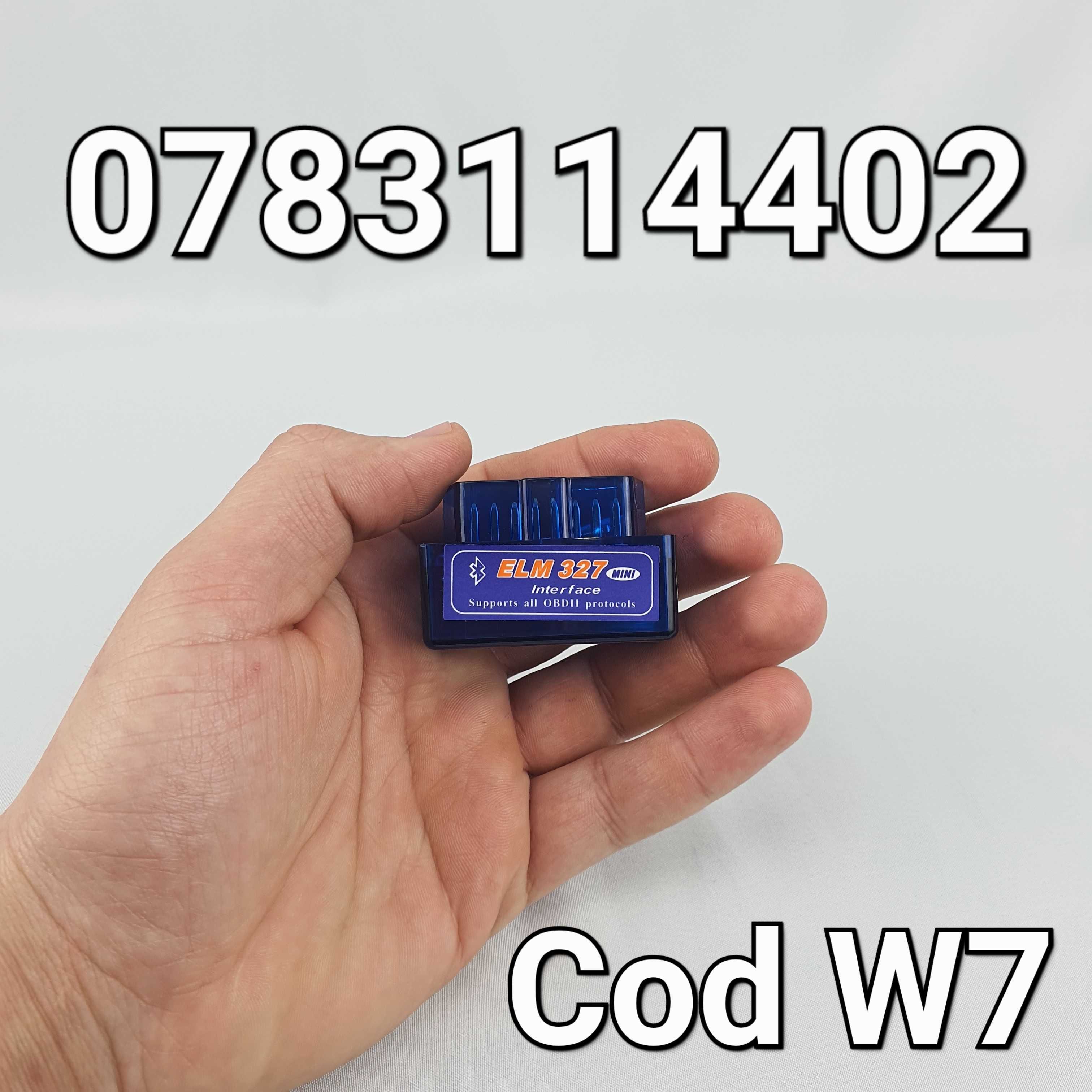 Interfata Mini ELM327-Bluetooth-OBD2-Diagnoza AUTO Portabila-Tester-W7