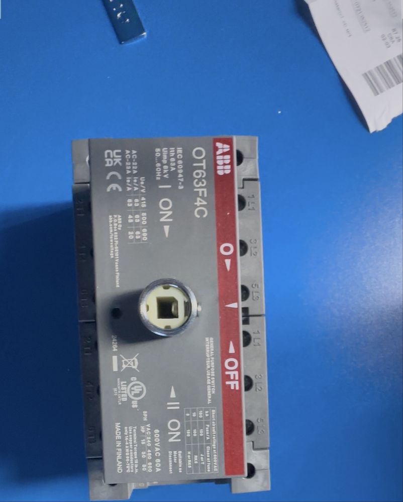 Abb switch 63A 8 kv