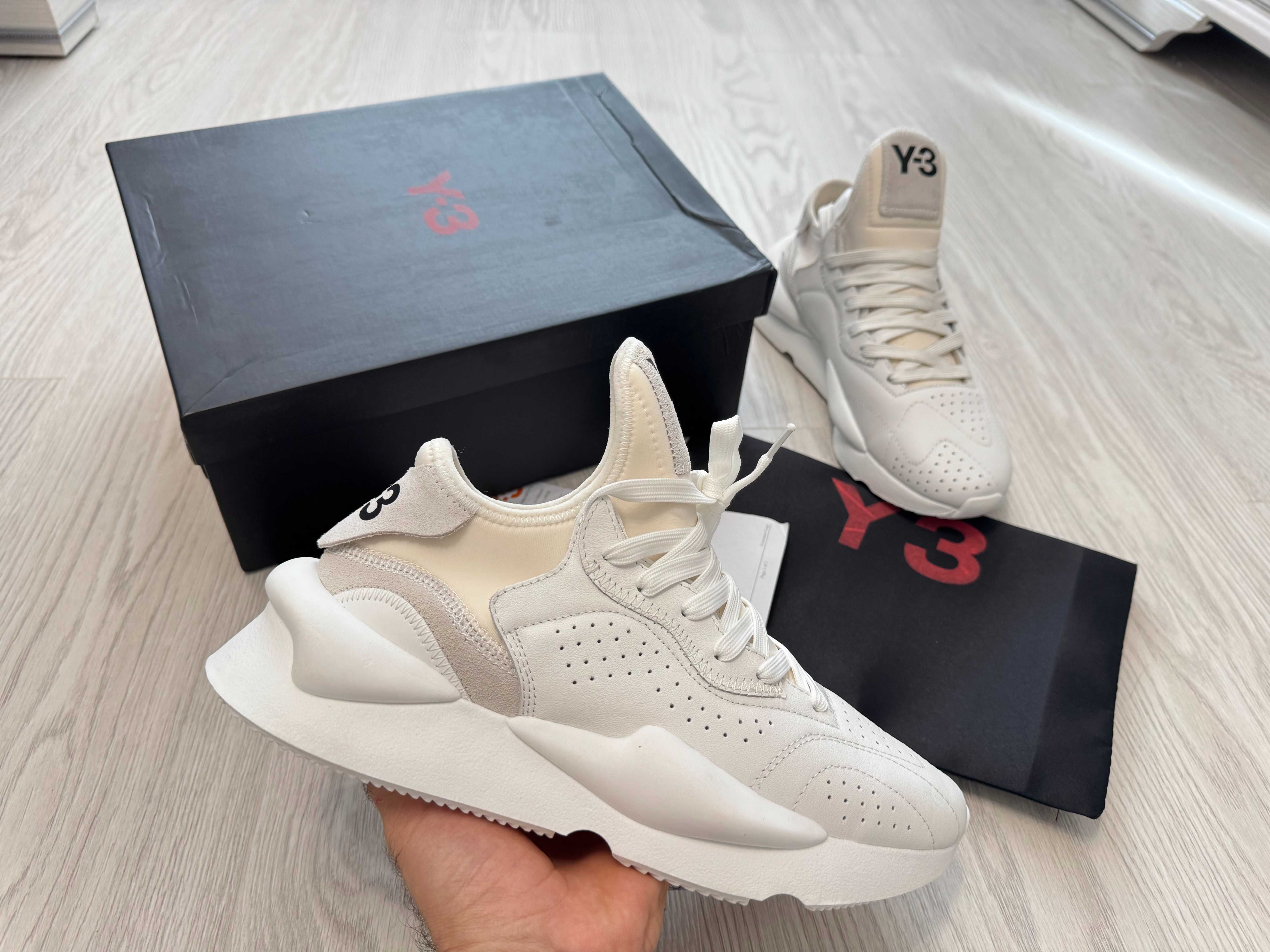 Adidasi Y-3, Kaiwa - White Premium din Piele NOI Yohji Yamamoto Y3