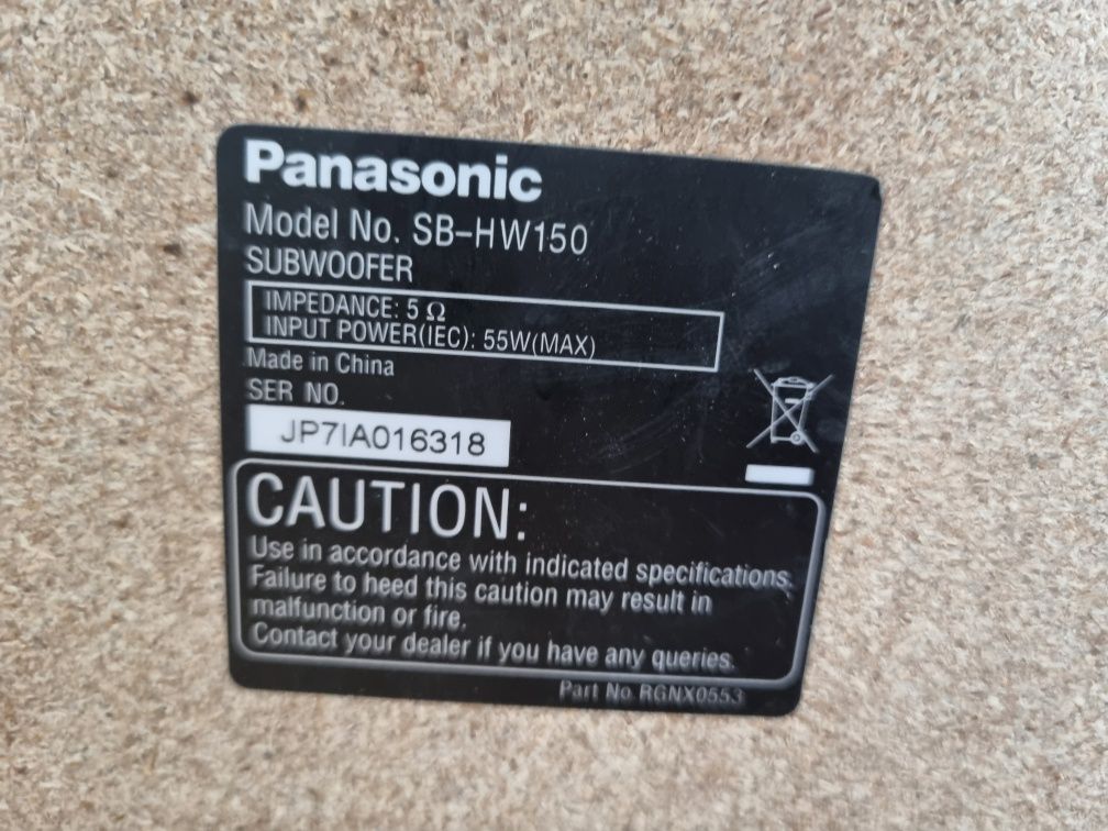 Sistem audio home cinema panasonic 150w 5.1