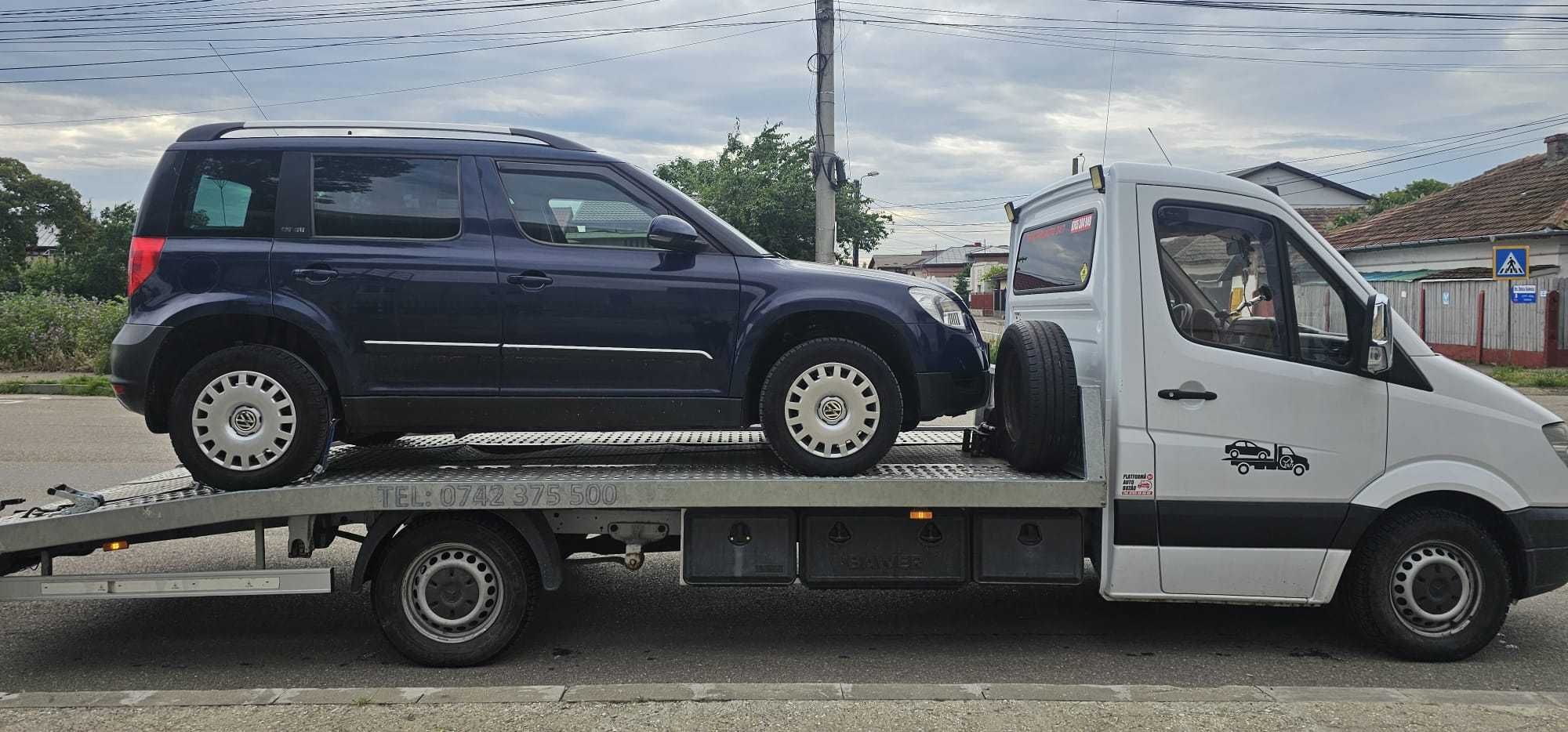 Tractari auto  24-7 BUZAU, Platforma auto, dube , turisme , tractoare