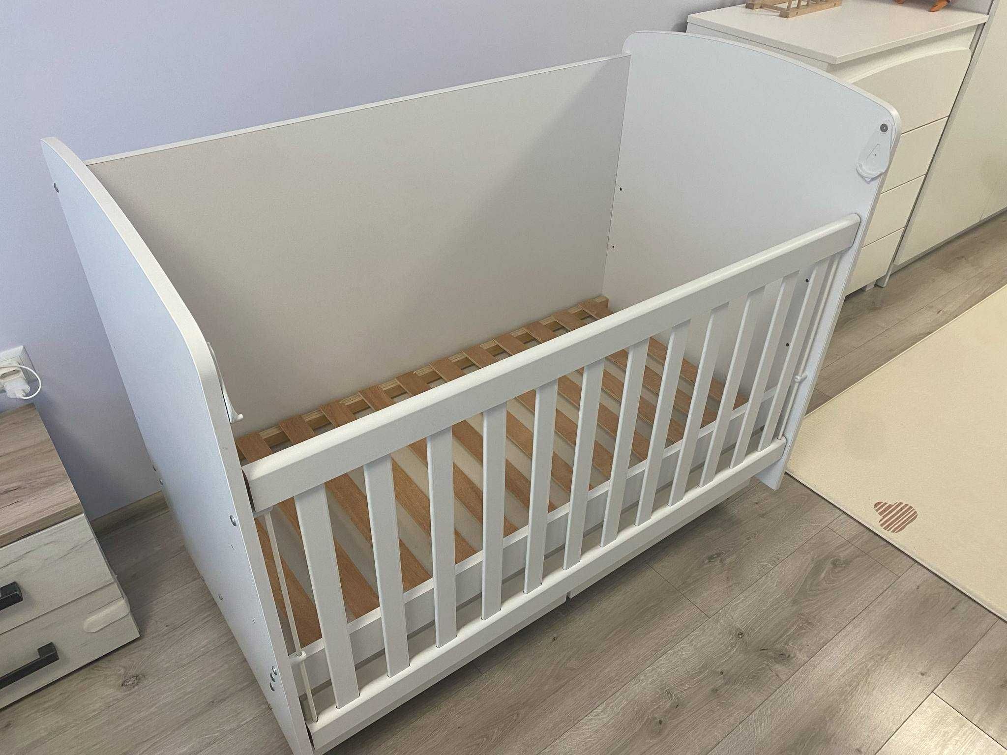 Детско креватче в бяло за матрак 60x120см