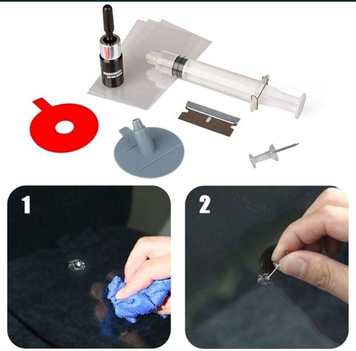 Kit reparație parbriz - ciobituri fisuri geam auto