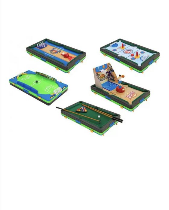 Set 5 in 1 jocuri sportive masa Globo Fotbal Baschet