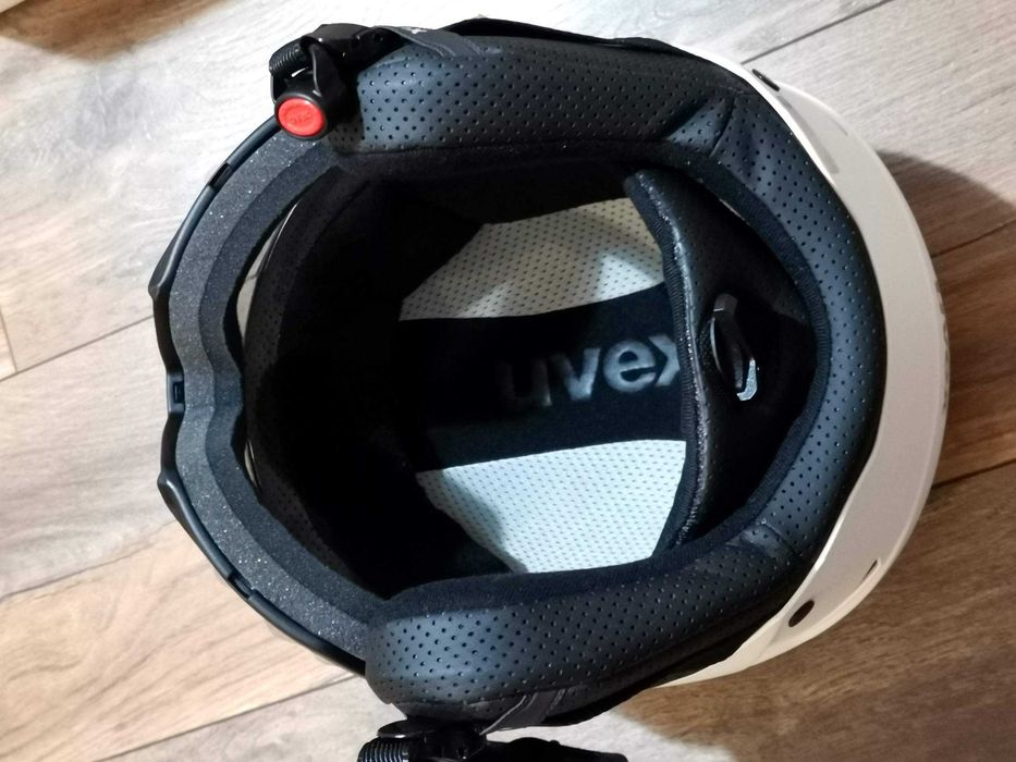 Casca schi UVEX Instinct Visor White Mat , marime 53 - 56 (cm)