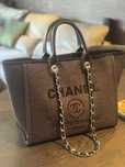 Чанта Шанел Chanel модел Deauville canvas tote bag
