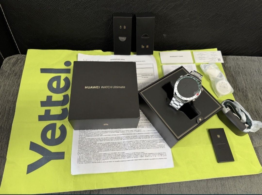 *** КАТО НОВ 48mm Huawei Watch Ultimate Гаранция Yettel 2027 Green
