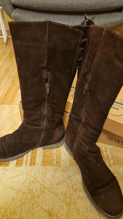 Кафяви Кожени Ботуши