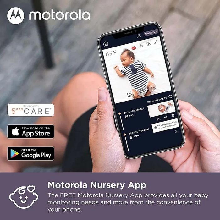 Видео бебефон Motorola Nursery VM44 Connect, Wi-Fi, 4.3" дисплей