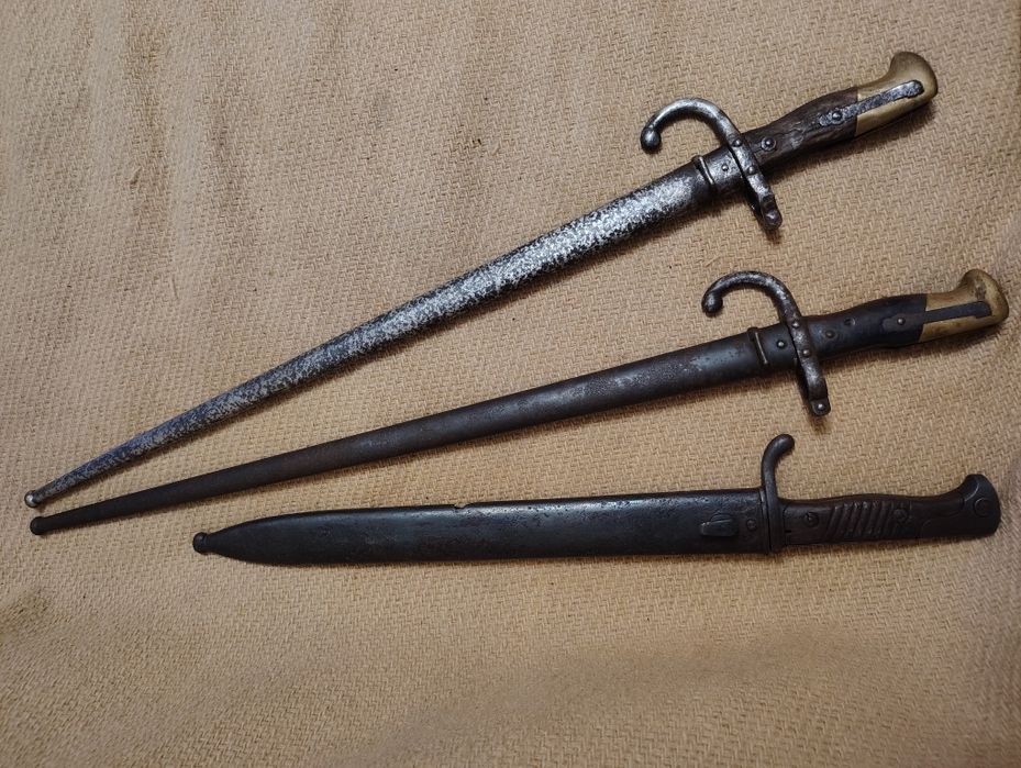 Baionete Gras 1874 st Etienne Steyr si Mauser macelar