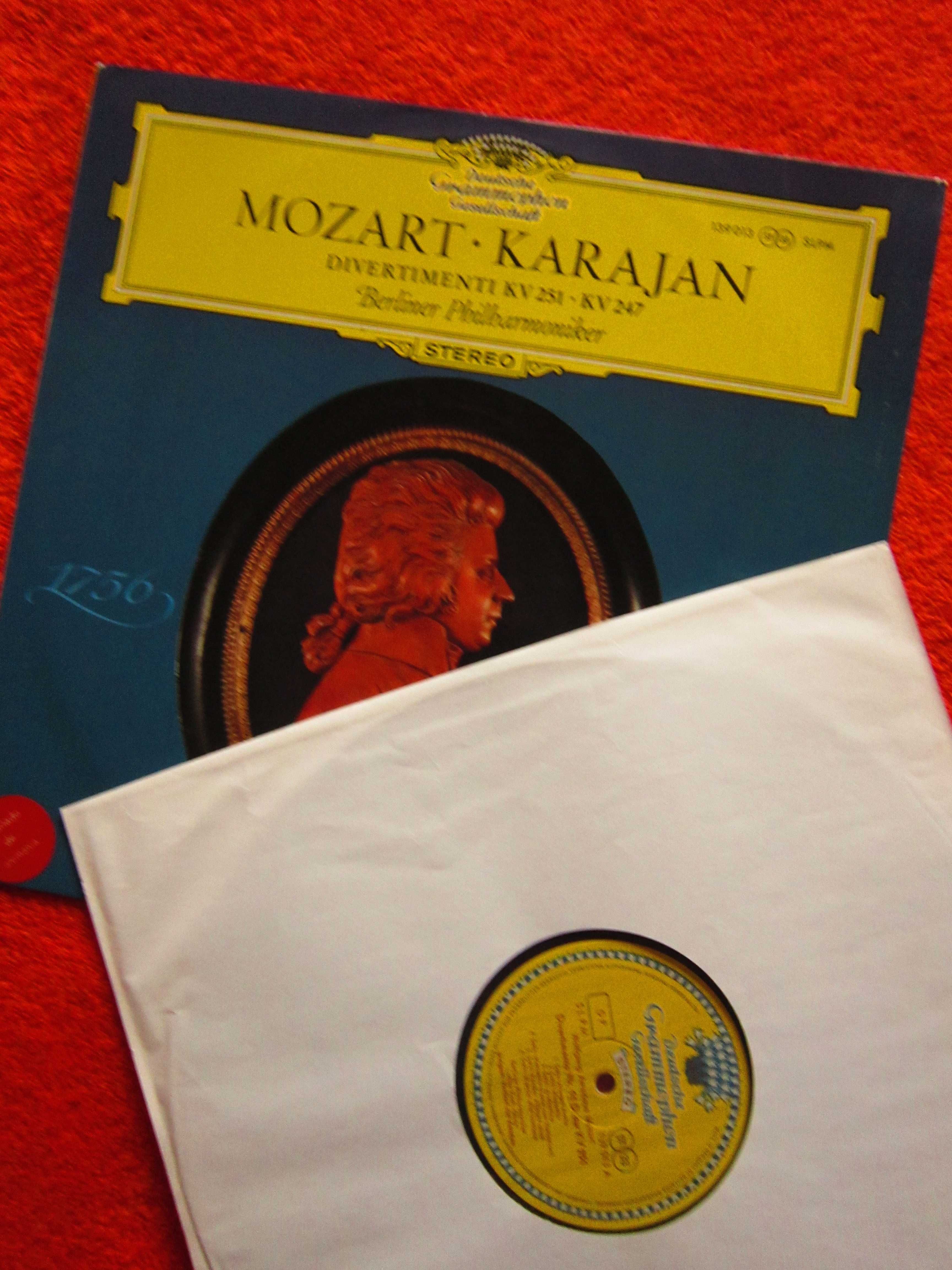 vinil Mozart Divertimento nr.10&nr.11 dir.Karajan,made in Germany