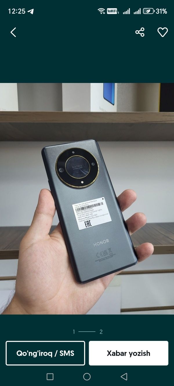 Honor x9b 5G 256 sotiladi