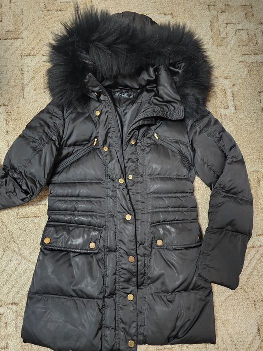 Дамско яке с естествен пух