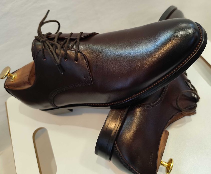Pantofi derby 42 42.5 43 plain toe DIGEL piele naturala moale maro
