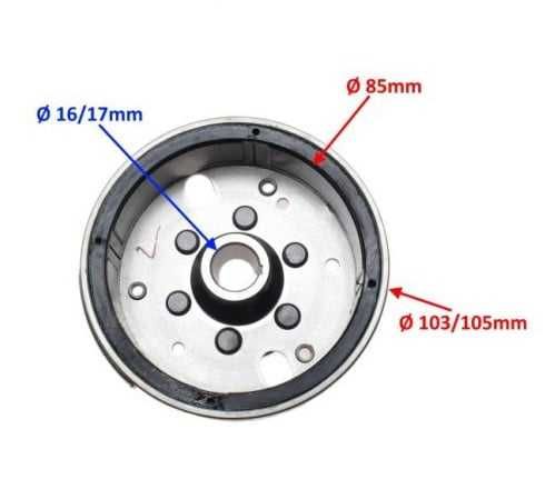Magnetou Stator Volanta Piaggio Aprilia 50cc OEM: 1A010014