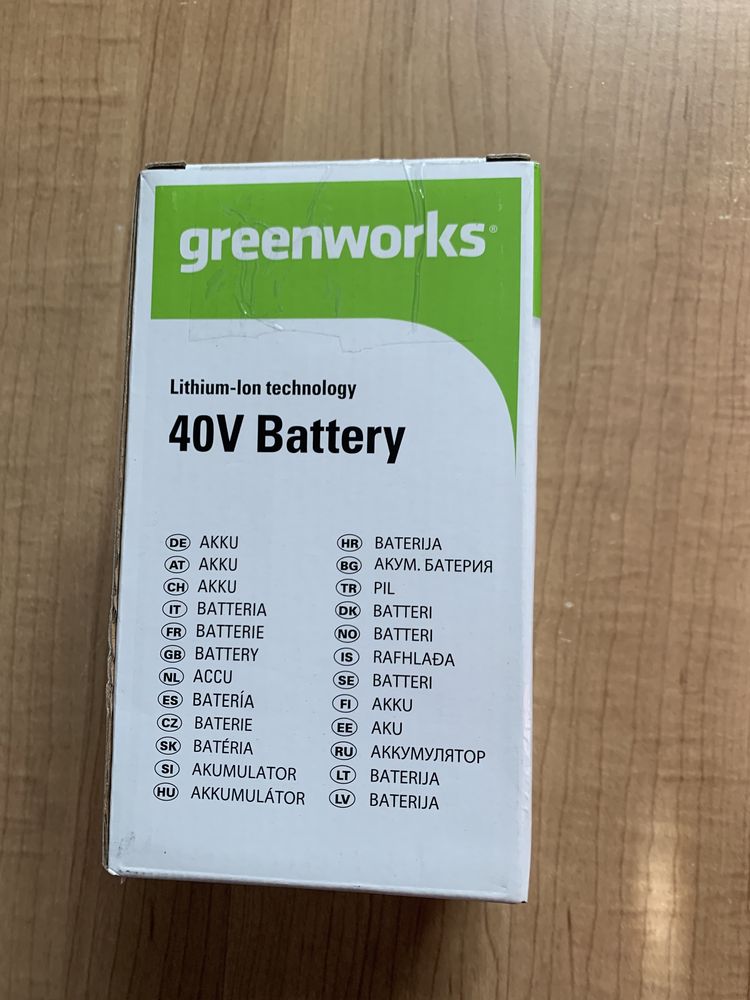 Acumulator greenworks 40V