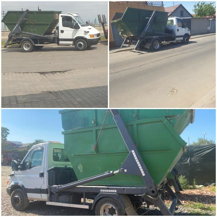 Container gunoi moloz transport moloz nisip pietriș debarasari pământ