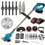 Motocoasă Electrică 3-in-1 PRO 48V cu 2 Baterii și Roti Detasabile