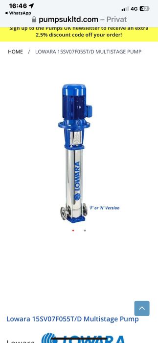 POMPE  APA  IRIGAȚII   - Grundfos  , Lowara , KSB