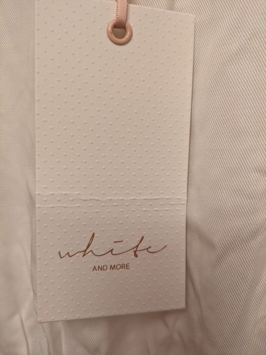 Rochie scurta, alba, 100% tencel, Noua, xxs