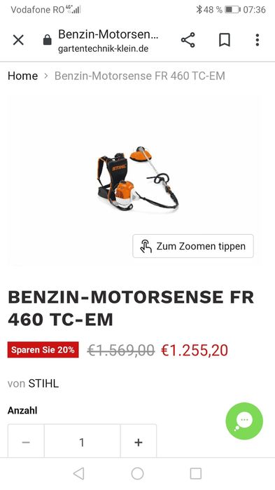 Motocositoare Stihl fr 460 tc ca nouă 10.2024