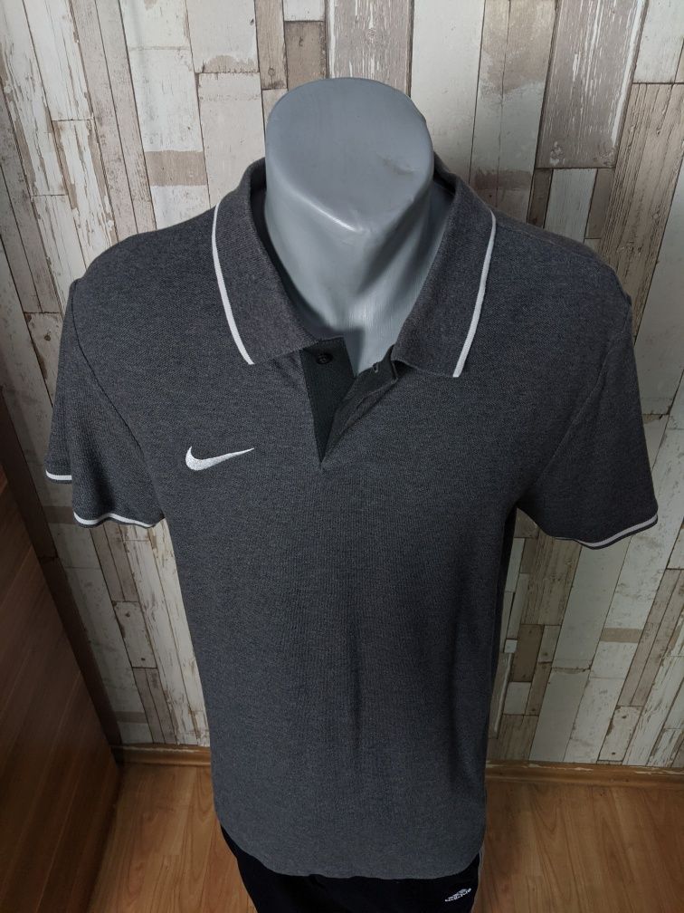 Tricou tee T-shirt Polo Nike bumbac gri model nou