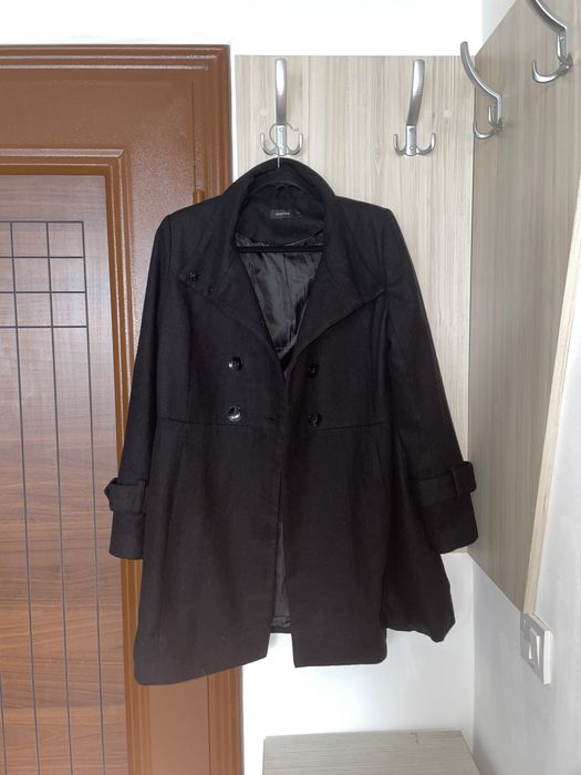 Дълго Черно Палто Paprika