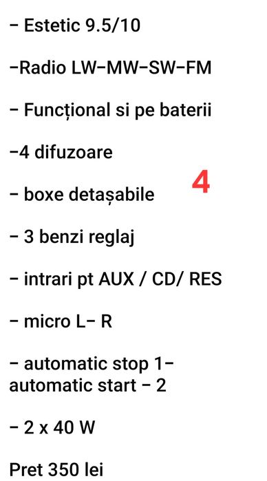 Dublu radio casetofon TELEFUNKEN
