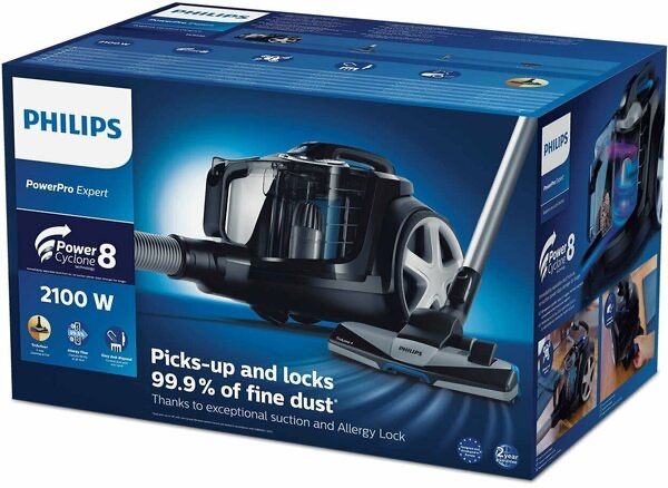 Пылесос Philips FC9732 PowerPro Expert RU, глубокий черный