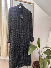 Rochie eleganta NOUA Massimo Dutti Printed navy blue