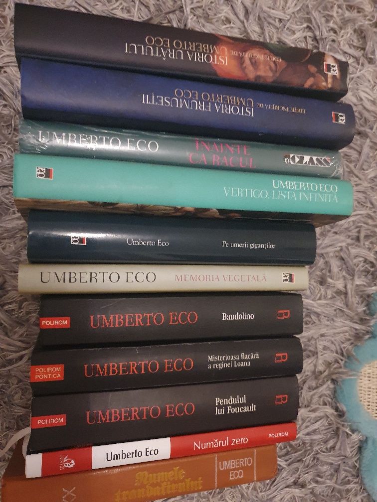 Colectie Umberto Eco, Volume rare, Cartonate, Stare Perfecta,12 vol