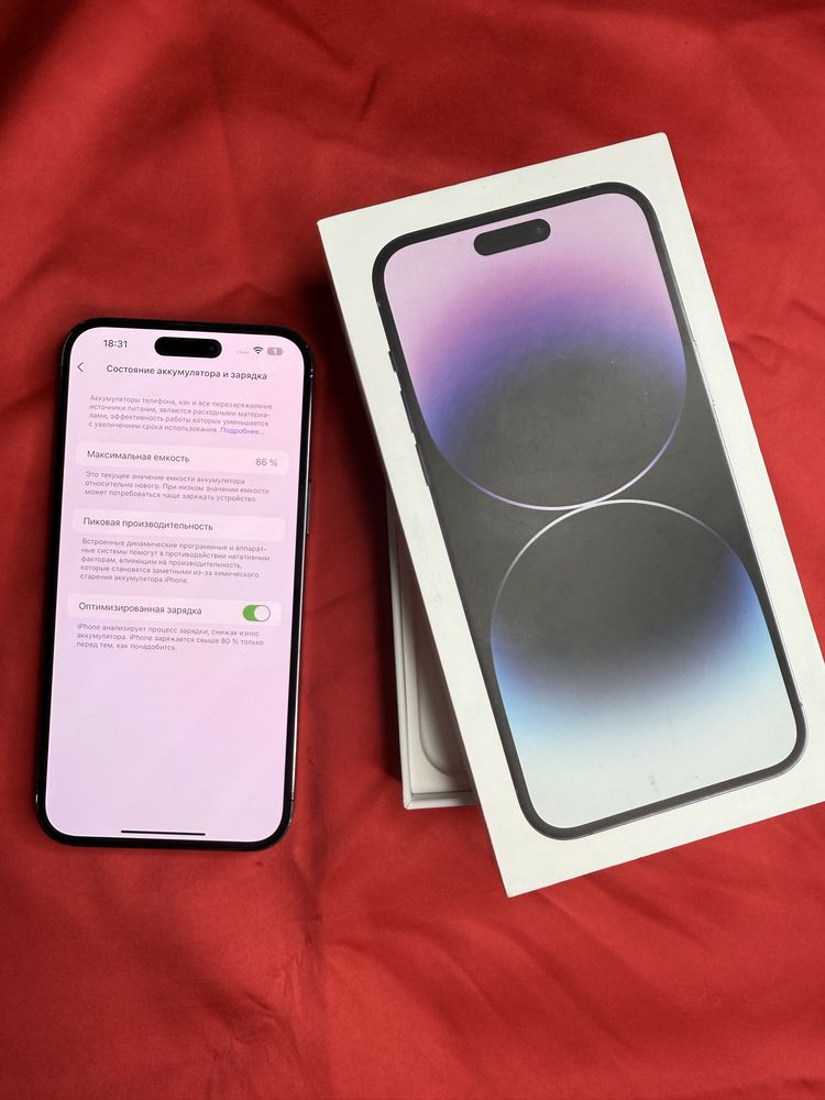 iPhone 14 ProMax 128gb Pruple Akk: 86% Kelwamiz