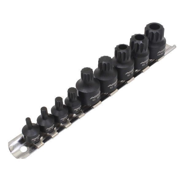 Комплект ключове бита m4-m18 xzn ударни 1/4 - 3/8 9 бр.