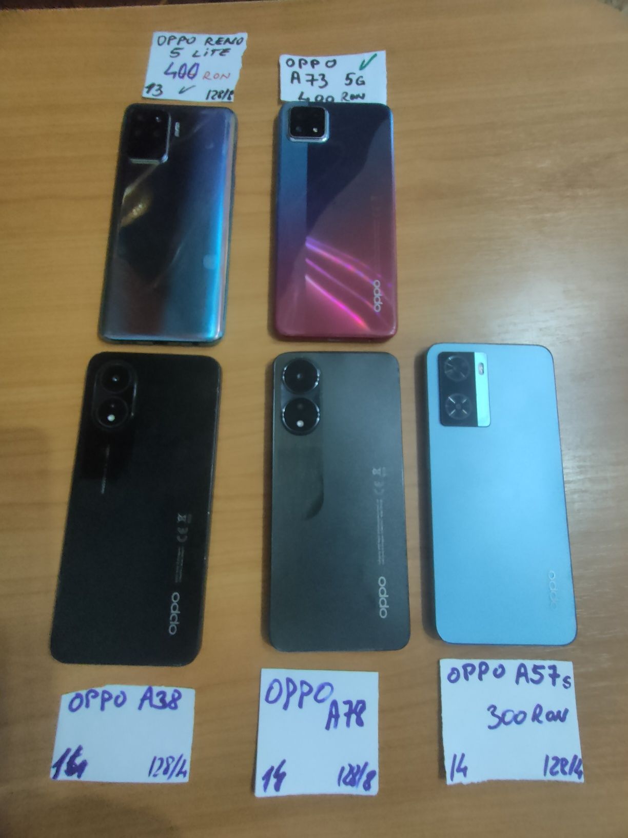 Oppo Reno5,A38,A57s,A73,A78